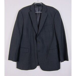 VTG Brooks Brothers 346 Striped Black Wool Blazer suit jacket 46R